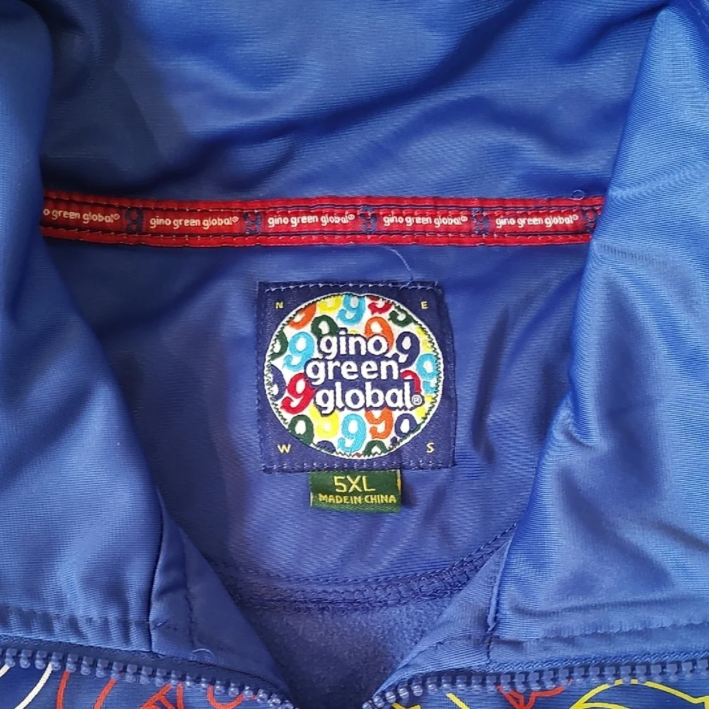 Gino Green Global Windbreaker Jacket Men's Size 5XL